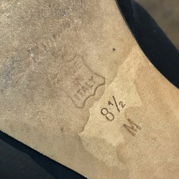 Sesto Meucci Italian Made Leather Sole Square Toe Low Block Heel Pump Blue 8.5 - Picture 2 of 16